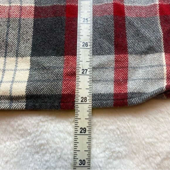 Lauren Ralph Lauren Red and Gray Plaid 1/4 Flannel Shirt Size Large - Picture 12 of 13